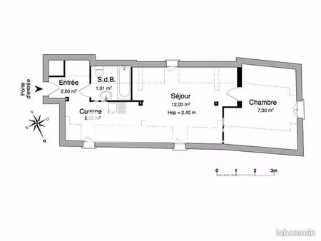 appartement 2 pièces 29 m²
