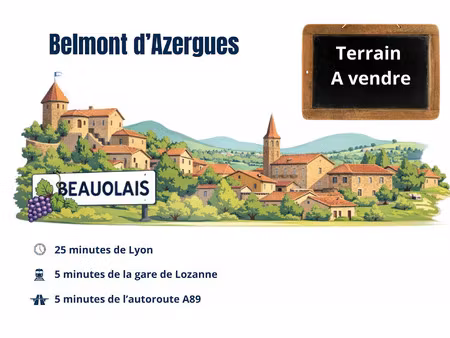 vente terrain 965 m² belmont-d’azergues (69380)