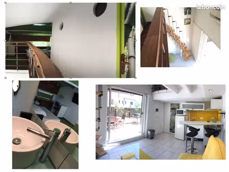 grabels centre  t2  terrasse  duplex