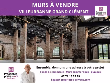 villeurbanne grandclément : loft ou atelier 97m2 avec cave