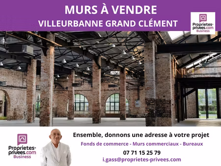 villeurbanne grandclément : loft ou atelier 97m2 avec cave