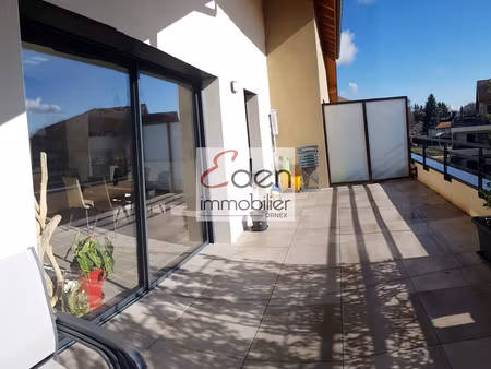 ornex-t3 avec grande terrasse meublé de 71m2