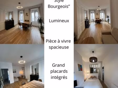 t2 meublé spacieux – croix-rousse lyon 4ᵉ – lumineux & calme