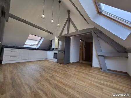 a louer - charmant appartement mansardé rénové de 57m2 au sol – petit ebersviller