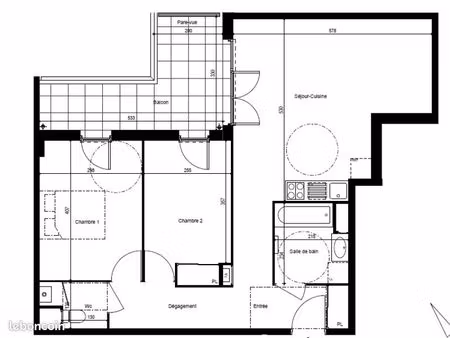 appartement 3 pièces 66 m²