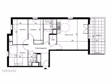 appartement 4 pièces 83 m²