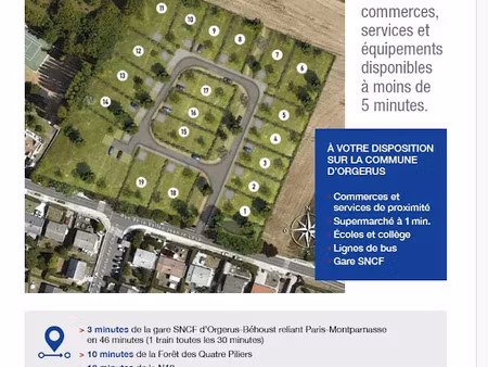 vente terrain 400 m² à orgerus (78910)  140 000 €