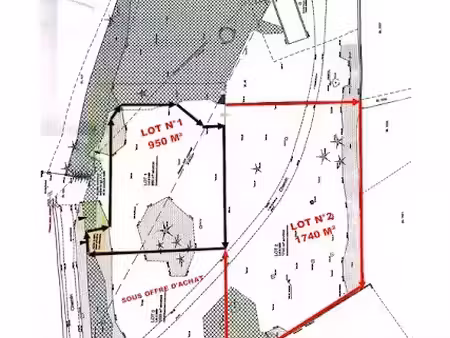vente terrain 1666 m² à annonay (07100)  160 000 €