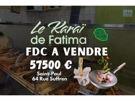 a saisir – fonds de commerce restaurant « le karaï de fatima » – saint-paul (974)