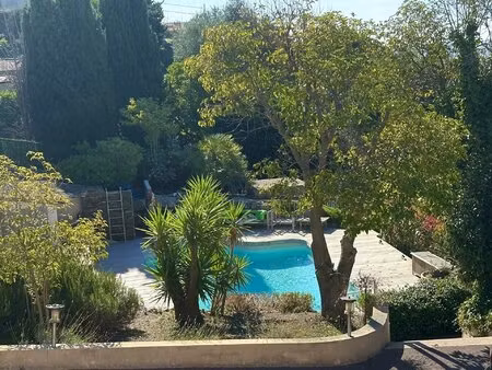 nice/st pierre de feric /maison 1930 renovee/7 pieces/terrasses/pool house/vue mer/ garage