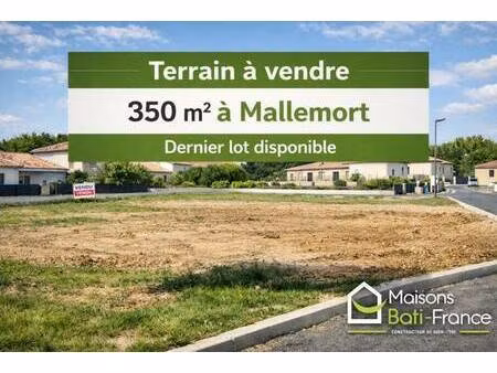 terrain constructible viabilisé à vendre