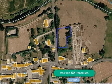 superbe terrain exposé sud – 1 531 m² – proche a28