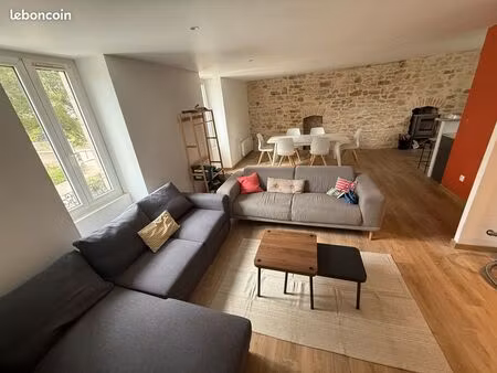 appartement duplex meublé 125 m² 4 chambres - pont-scorff  jardin privatif exclusif
