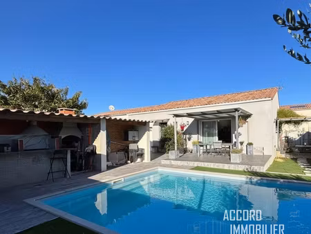 sauvian !! belle villa plain pied avec piscine sur 403 m2 de