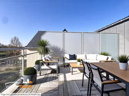 appartement de 75m² en dernier étage avec deux terrasses et garage de 25m²