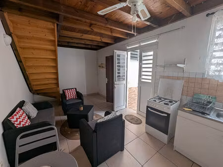 location - duplex f2 meublé à case-pilote