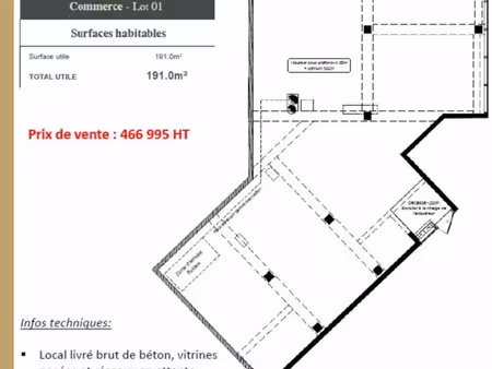 local commercial a vendre