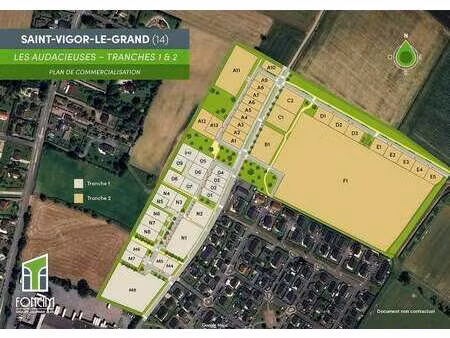 vente terrain à saint-vigor-le-grand (14400) : à vendre / 328m² saint-vigor-le-grand