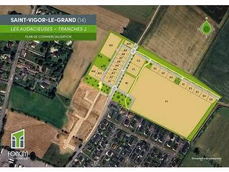 vente terrain à saint-vigor-le-grand (14400) : à vendre / 450m² saint-vigor-le-grand