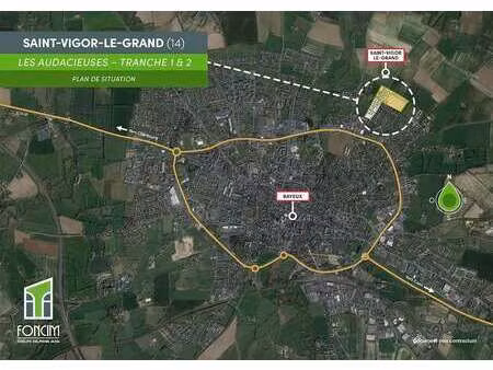 vente terrain à saint-vigor-le-grand (14400) : à vendre / 723m² saint-vigor-le-grand
