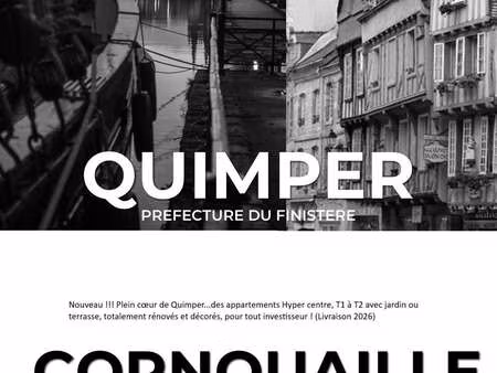 vente appartement t1 à quimper (29000) : à vendre t1 / 27m² quimper