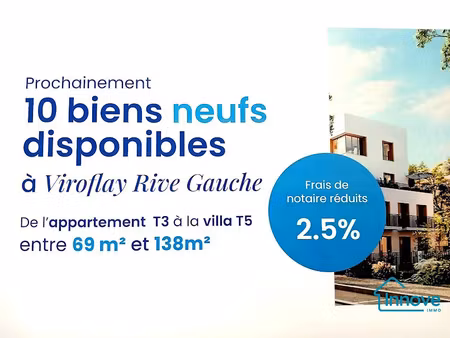 vente appartement 3 pièces 69.6 m² à viroflay (78220)  492 000 €