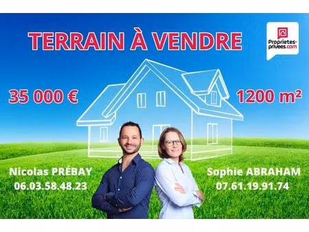 terrain constructible 1200m²