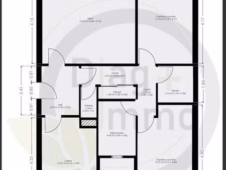 vente appartement 3 pièces 76 m² draguignan (83300)