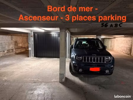rare - 3 parking sécurisés bord de mer