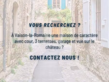 maison de village avec terrasses et garage à vendre à vaison-l