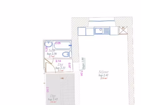 appartement à vendre la ville du bois 1 pièce(s) 32m2 117 000€