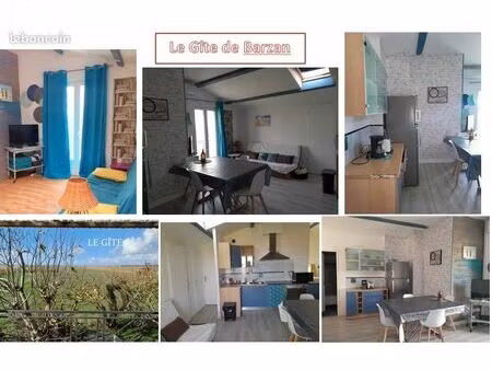 barzan/proche talmont   gite à louer  500 euros par mois  2 ch  67m²  parking  jardin tv w