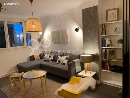 cannes centre & plages 2 pièces meublé