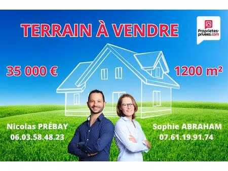 terrain constructible 1200m²