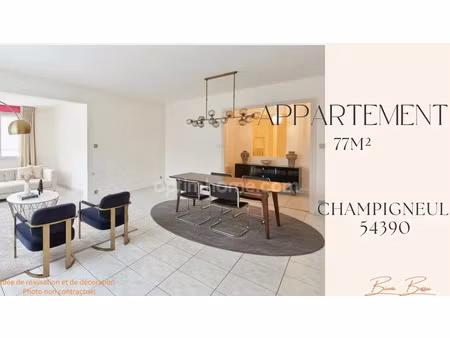 vente appartement 4 pièces 78 m² à champigneulles (54250)  142 000 €