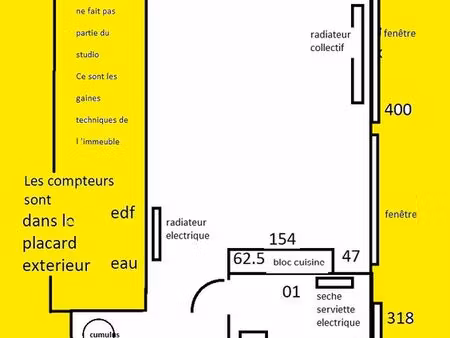 studio meublé 28 m2