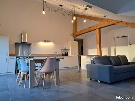 a louer à pitegny (gex) superbe penthouse t3 meublé de standing vue sur les alpes  le lac 