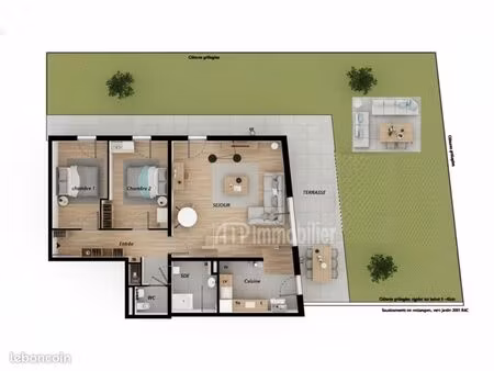 appartement 3 pièces 72 m²