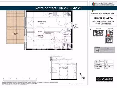 appartement 2 pièces 35 m²