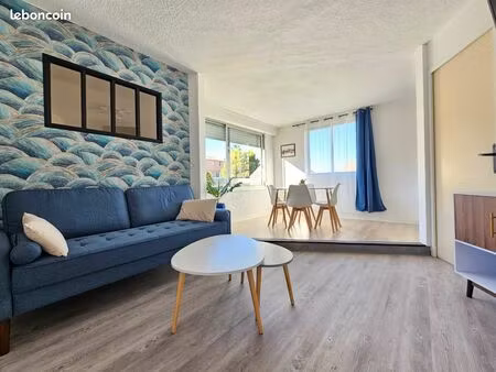 t2 cabine 42m2 à 100m de la plage