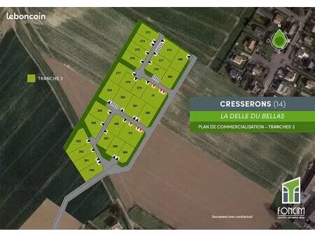 terrain 424 m² cresserons