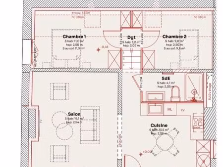 appartement 2 chambres