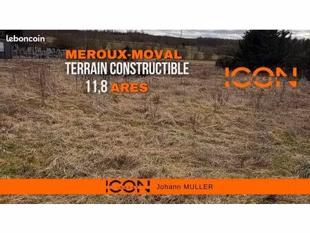 terrain 1180 m² meroux-moval