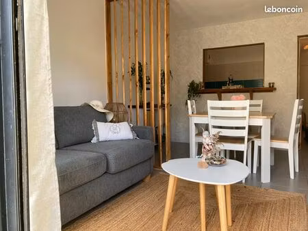 appartement de 37m2 meublé + jardin