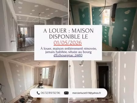 maison à louer echourgnac