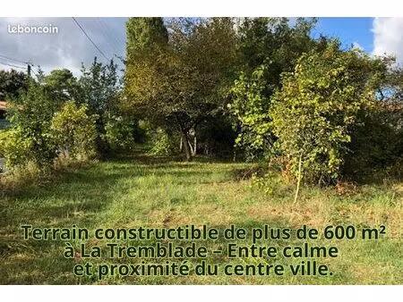 terrain constructible de plus de 600 m² à la tremblade – entre calme et proximité  l’empla