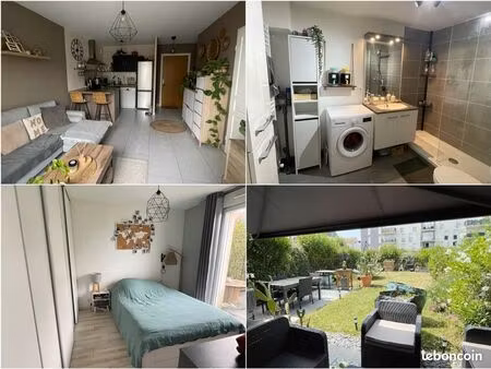 à vendre – appartement 2 pièces avec grand jardin privatif – quartier calme