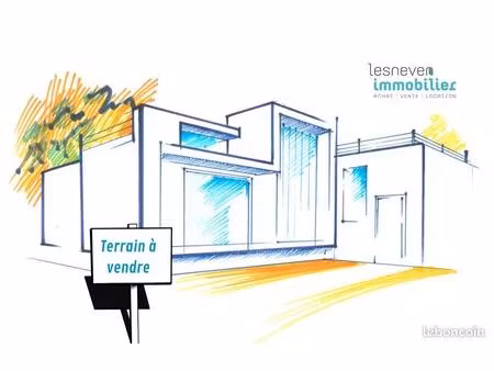 terrain 544 m² lesneven
