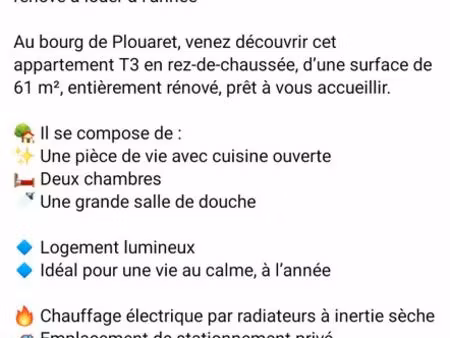 location appartement 2 chambres