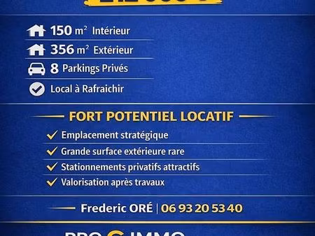 murs commerciaux 150 m² saint-leu
